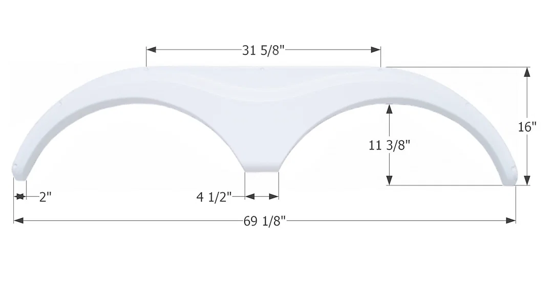01615 – ICON Fender Skirt, Vehicle Fitment: Various Heartland Bighorn/ Big Country/ Cyclone/ Heartland/ Landmark/ Rax...